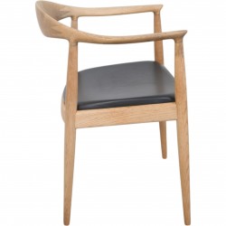 Hans Wegner The chair JH503 i eg og sort læder 1960'erne