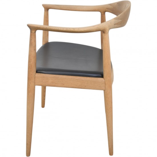 Hans Wegner The chair JH503 i eg og sort læder 1960'erne