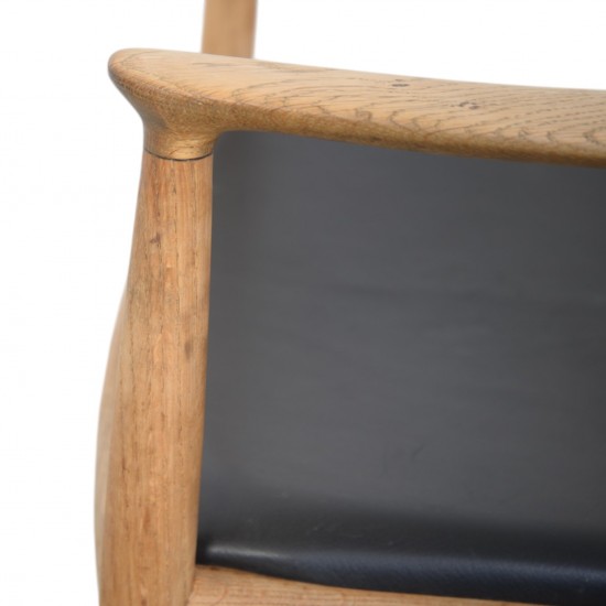 Hans Wegner The chair JH503 i eg og sort læder 1960'erne