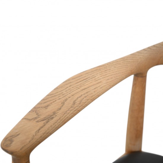 Hans Wegner The chair JH503 i eg og sort læder 1960'erne