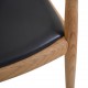 Hans Wegner The chair JH503 i eg og sort læder 1960'erne