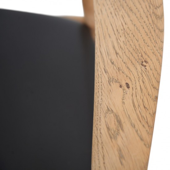Hans Wegner The chair JH503 i eg og sort læder 1960'erne