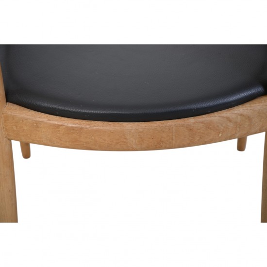 Hans Wegner The chair JH503 i eg og sort læder 1960'erne