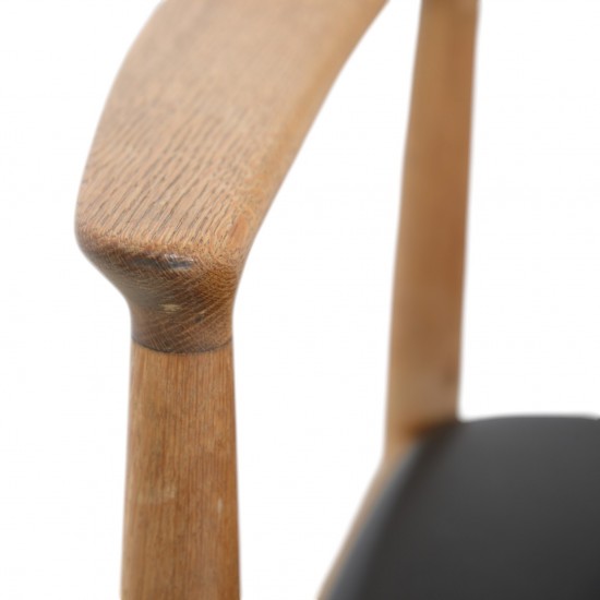 Hans Wegner The chair JH503 i eg og sort læder 1960'erne