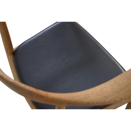 Hans Wegner The chair JH503 i eg og sort læder 1960'erne