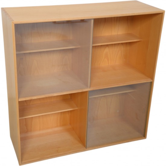 Mogens Koch Bogkasse af elm med glaslåger 1970'erne