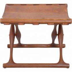 Poul Hundevad Guldhøjstol i natur læder