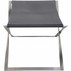 Poul Kjærholm PK91 skammel i sort aura læder 2000'erne