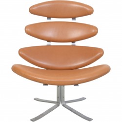 Erik Jørgensen Corona stol i Walnut Elegance læder 2007