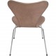 Sæt af 6 Arne Jacobsen Syver stole i patineret brunt læder 1990'erne