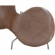 Sæt af 6 Arne Jacobsen Syver stole i patineret brunt læder 1990'erne