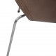 Sæt af 6 Arne Jacobsen Syver stole i patineret brunt læder 1990'erne