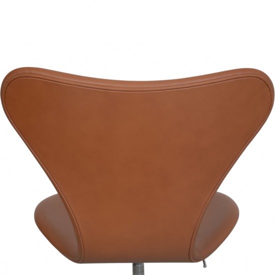 Arne Jacobsen 3117 kontorstol i cognac classic læder 1984