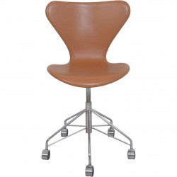 Arne Jacobsen 3117 kontorstol i cognac classic læder 1980'erne