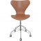 Arne Jacobsen 3117 kontorstol i cognac classic læder 1980'erne