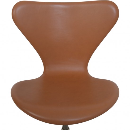Arne Jacobsen 3117 kontorstol i cognac classic læder 1980'erne