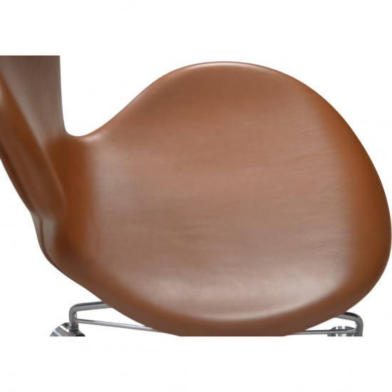 Arne Jacobsen 3117 kontorstol i cognac classic læder 1980'erne