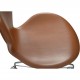 Arne Jacobsen 3117 kontorstol i cognac classic læder 1980'erne