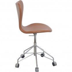 Arne Jacobsen 3117 kontorstol i cognac classic læder 1980'erne