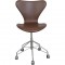 Arne Jacobsen 3117 kontorstol i mokka classic læder 1980'erne