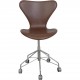 Arne Jacobsen 3117 kontorstol i mokka classic læder 1980'erne