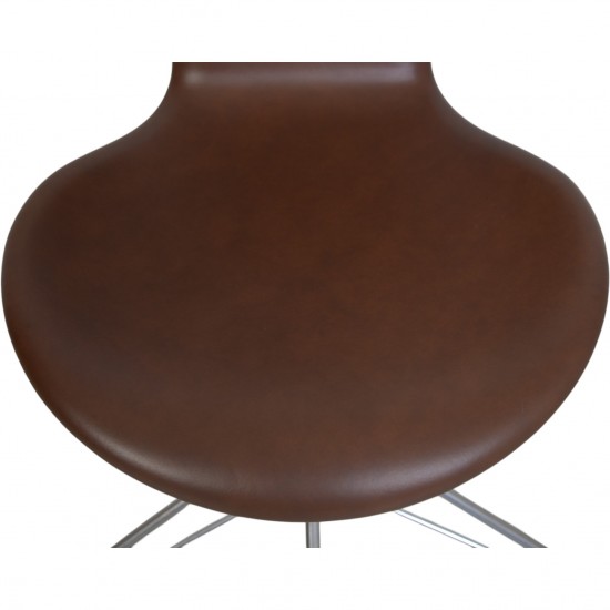 Arne Jacobsen 3117 kontorstol i mokka classic læder 1980'erne
