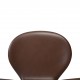 Arne Jacobsen 3117 kontorstol i mokka classic læder 1980'erne