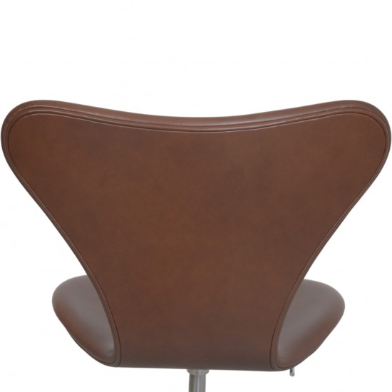 Arne Jacobsen 3117 kontorstol i mokka classic læder 1980'erne