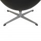 Arne Jacobsen vintage Ægget stol i sort læder 1963