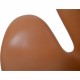 Arne Jacobsen høj Svane stol nybetrukket med cognac classic læder 2006