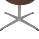Arne Jacobsen høj Svane stol nybetrukket med mokka classic læder 2007