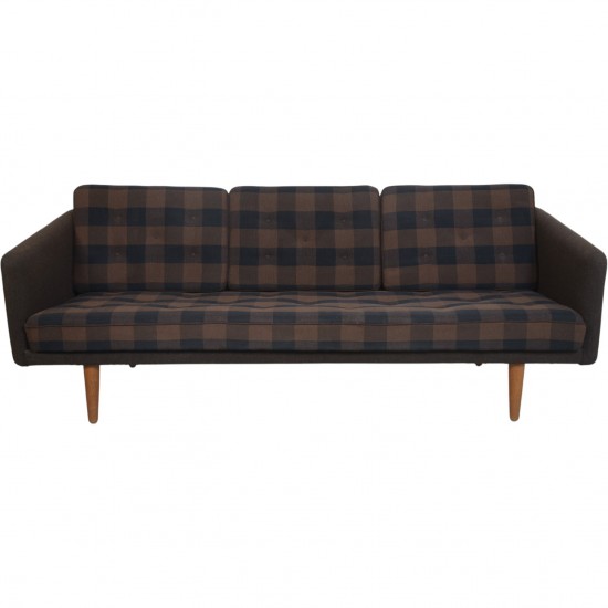 Børge Mogensen no1 3-personers sofa i brunt stof 1980'erne