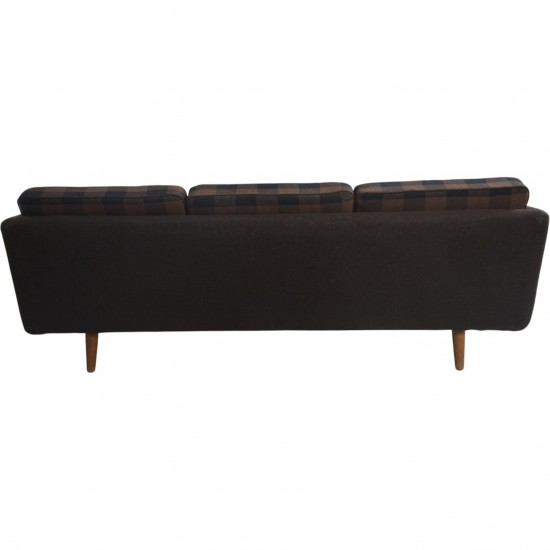 Børge Mogensen no1 3-personers sofa i brunt stof 1980'erne