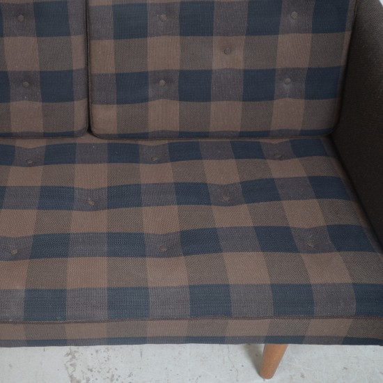Børge Mogensen no1 3-personers sofa i brunt stof 1980'erne