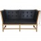 Børge Mogensen tremmesofa i sort læder 1988