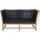Børge Mogensen tremmesofa i sort læder 1988