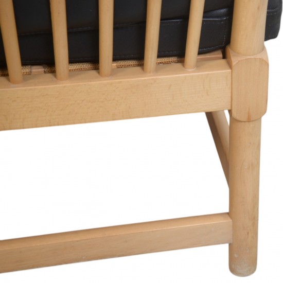 Børge Mogensen tremmesofa i sort læder 1988