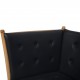 Børge Mogensen tremmesofa i sort læder 1988