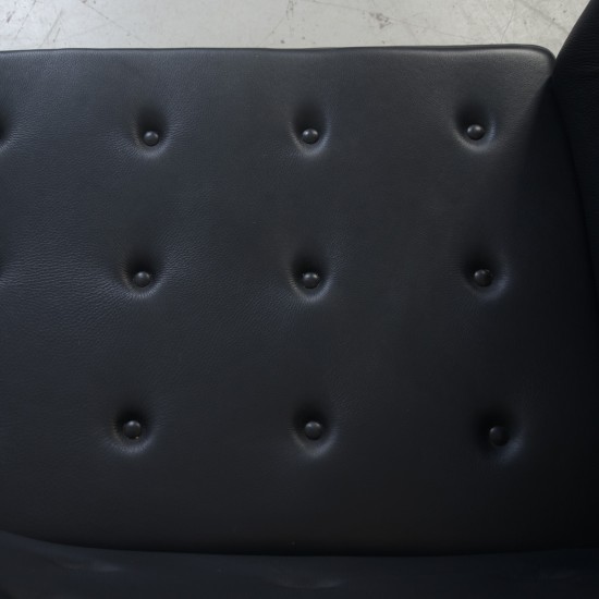 Børge Mogensen tremmesofa i sort læder 1988