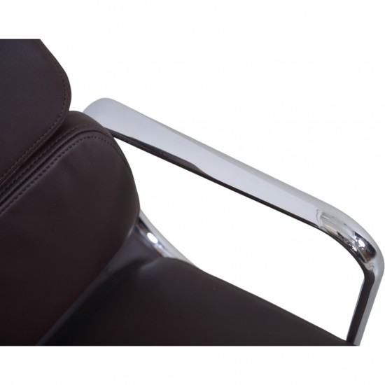 Charles Eames EA208 softpad stol i Nevada coffee anilin læder 2007