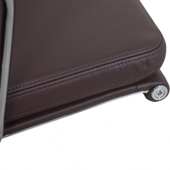 Charles Eames EA208 softpad stol i Nevada coffee anilin læder 2007