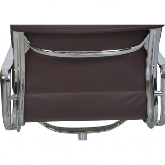 Charles Eames EA208 softpad stol i Nevada coffee anilin læder 2007