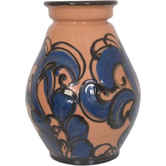 Herman Kæhler vase blomster motiv