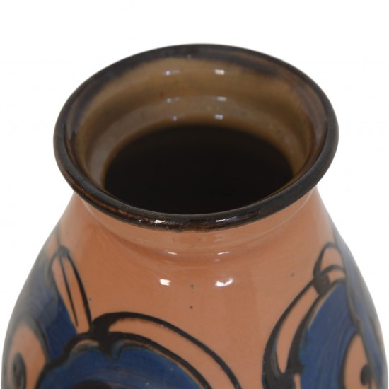 Herman Kæhler vase blomster motiv