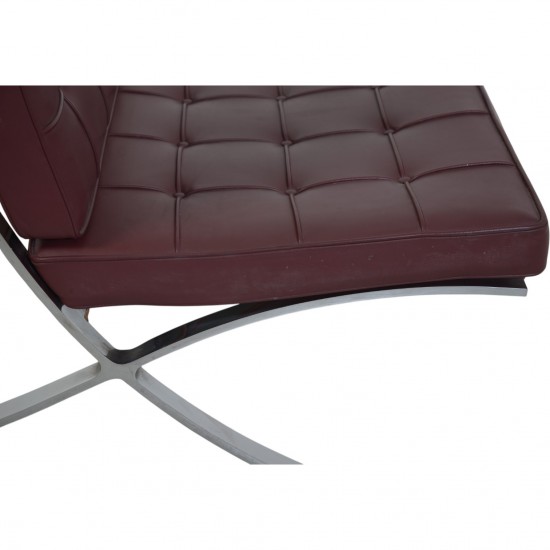 Ludwig Mies van der Rohe Barcelona stol i bordeaux læder 2000'erne