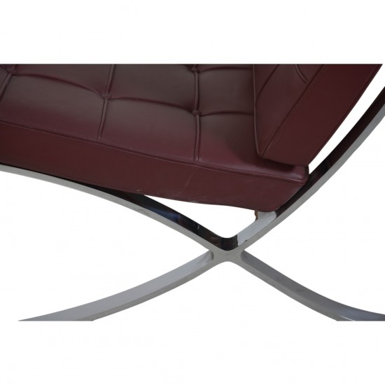 Ludwig Mies van der Rohe Barcelona stol i bordeaux læder 2000'erne