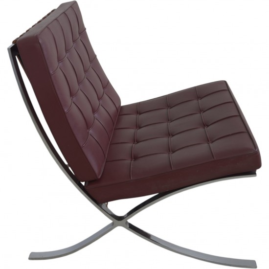 Ludwig Mies van der Rohe Barcelona stol i bordeaux læder 2000'erne