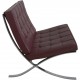 Ludwig Mies van der Rohe Barcelona stol i bordeaux læder 2000'erne