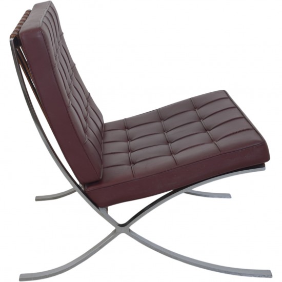 Ludwig Mies van der Rohe Barcelona stol i bordeaux læder 2000'erne