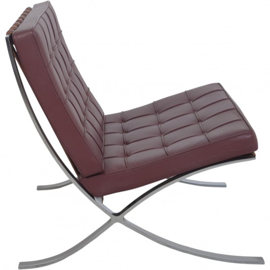 Ludwig Mies van der Rohe Barcelona stol i bordeaux læder 2000'erne